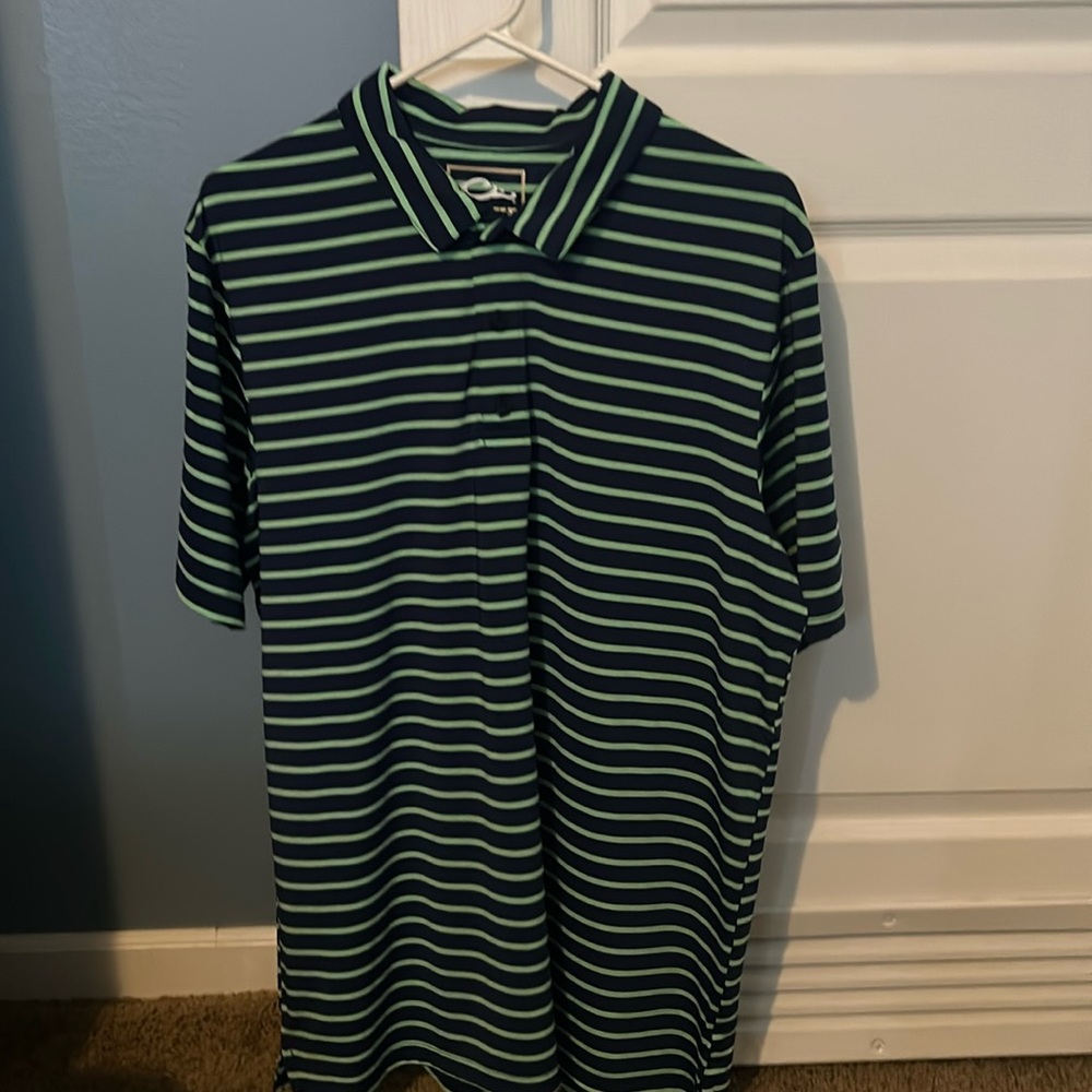 Dark blue and green drake collared shirt